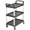 Cambro BC331KD110 Black 32-7/8" X 26-1/4" Knockdown Service Cart