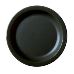 Cambro 65CWNR110 Camwear Black Narrow Rim 6-9/16" Plate - 48 / CS