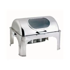 Browne Foodservice 575166 Harmony 9 Qt. Chafer With Nautilus Window