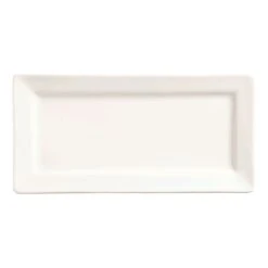 World Tableware SL-23 Slate Bright White Rectangular Plate - 12 / CS
