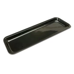 Delfin TRC-2010-10 19.5" X 10" X 1" Black Rectangular Market Tray