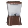 TableCraft 954 Brown & White 3 Gallon Plastic Beverage Dispenser
