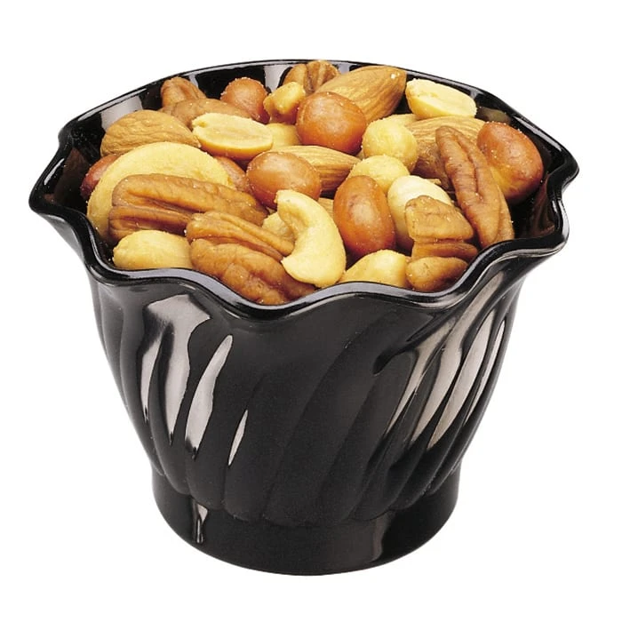 Cambro SRB5CW110 Black Camwear 5 Oz. Swirl Bowl - 24 / CS