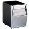Traex 6509-06 Blk / Chrome 2-Sided Tabletop Napkin Dispenser