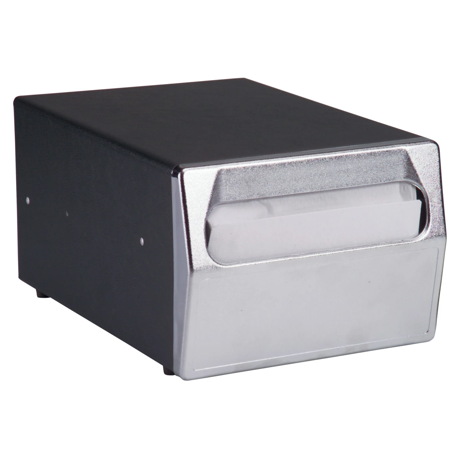 Traex 6512-06 Black And Chrome Counter Top Napkin Dispenser