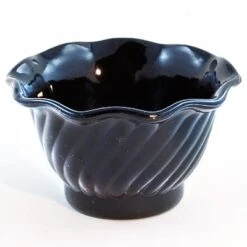 Gessner 0345 BLACK SAN Plastic Swirl 5 Oz. Dessert Bowl - 24 / CS