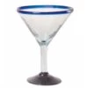 Orion Trading G266-CR 15 Oz. Cobalt Rim Margarita Glass - 6 / CS