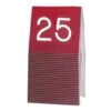 Cal-Mil 269B-1 Red And White Engraved Table Tent (Numbers 26-50)