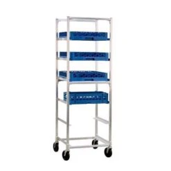 New Age Industrial 93037 Full Size Mobile Open-Sided Cup / Glass Cart