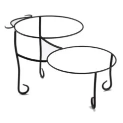 American Metalcraft TLSP1219 12 X 19 Ironworks Black Iron 2-Tier Stand