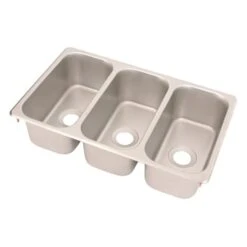 Vollrath® 12065-3 S/S Sink Triple Bowl Vending Cart Sink