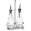 TableCraft 611N Sienna Collection 6 Oz Oil & Vinegar Cruet Set W/ Rack