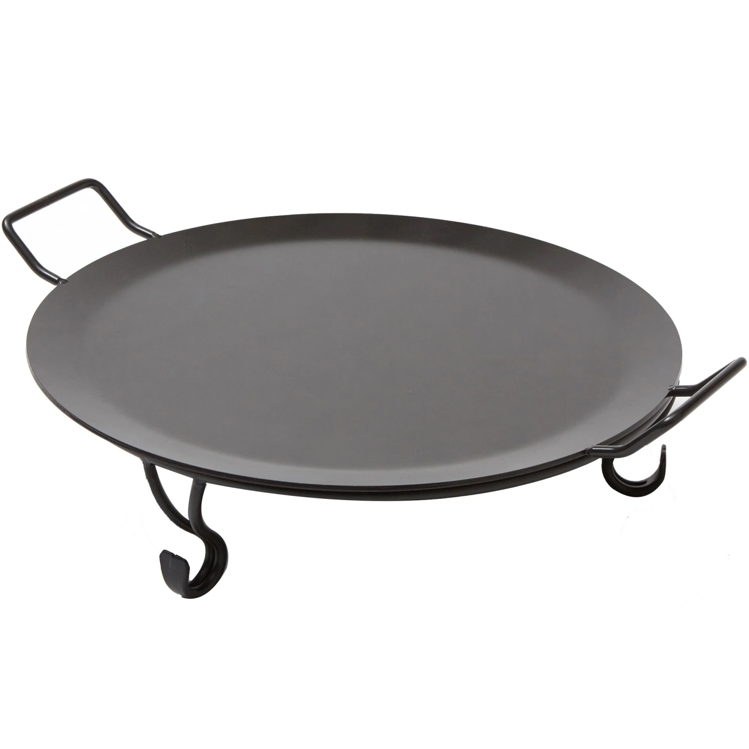 American Metalcraft GS18 18" Round Wrought Iron Griddle W/ Stand
