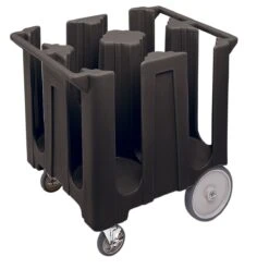 Cambro DC1225110 Black Poker Chip Dish Caddies Cart With 4 Columns