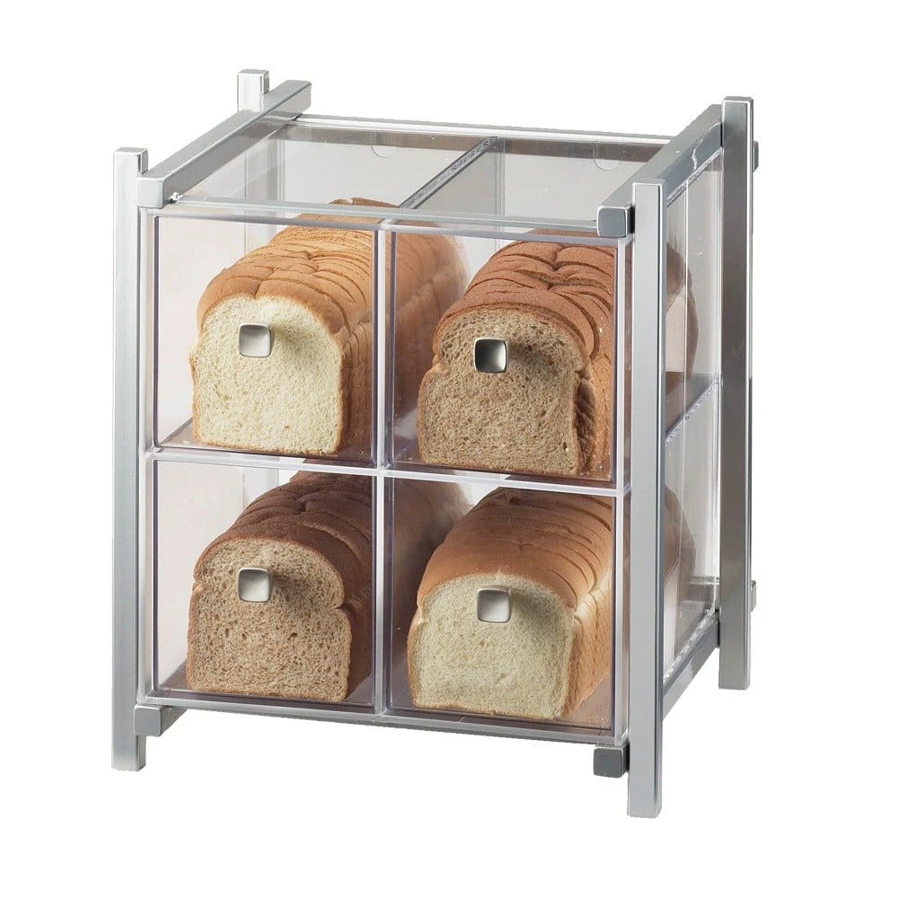 Cal-Mil 1146-74 One By One Silver 4-Drawer Bread Case