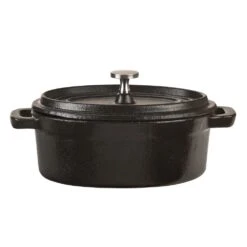 World Tableware CIS-27 Cast Iron 11 Ounce Mini Dutch Oven With Lid