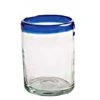Orion Trading G02-CR Cobalt Rim 14 Oz. Dbl Old Fashion Glass - 12 / CS