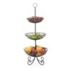 TableCraft BKT3 Mediterranean Collection Black 3-Tier Display Basket
