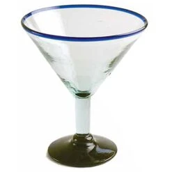 Orion Trading G14-CR Cobalt Rim 24 Ounce Margarita Glass - 6 / CS