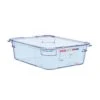Araven 07822 Clear Blue 1/2 Size X 4"D Food Box