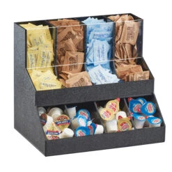 Cal-Mil 3690-13 Black 2-Tier 8-Section Condiment Display