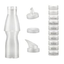 Bon Chef 9571 Salad Dressing Bottles With Caps And Collars - 34 / ST