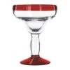 Libbey 92308R Aruba 12 Oz Margarita Glass W/ Red Rim / Foot - 12 / CS