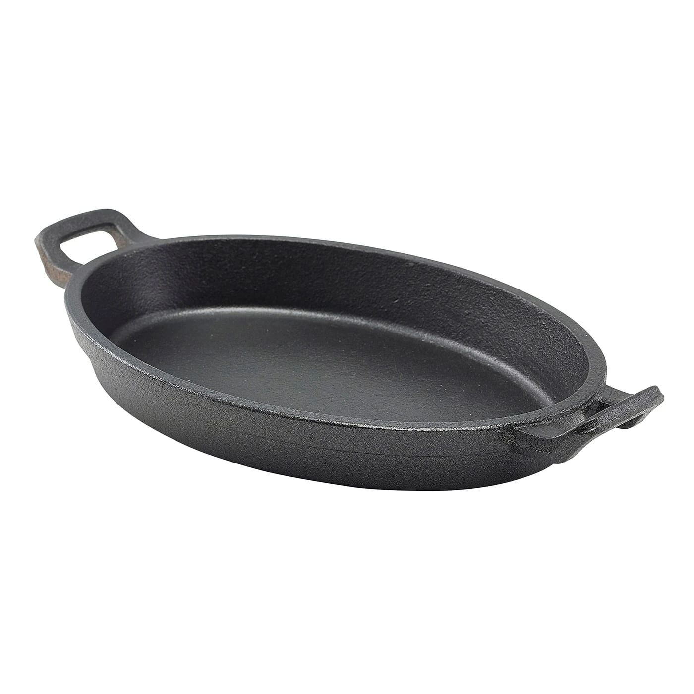 Genware GWC247 Cast Iron 27 Oz. Earred Dish With Handle - 6 / CS