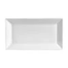 CAC China KSE-34 Kingsquare Super White 8.5" X 4.5" Platter - 24 / CS