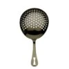 Mercer Culinary M37028BK Gun Metal Black 6-1/2" Julep Strainer
