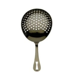 Mercer Culinary M37028BK Gun Metal Black 6-1/2" Julep Strainer