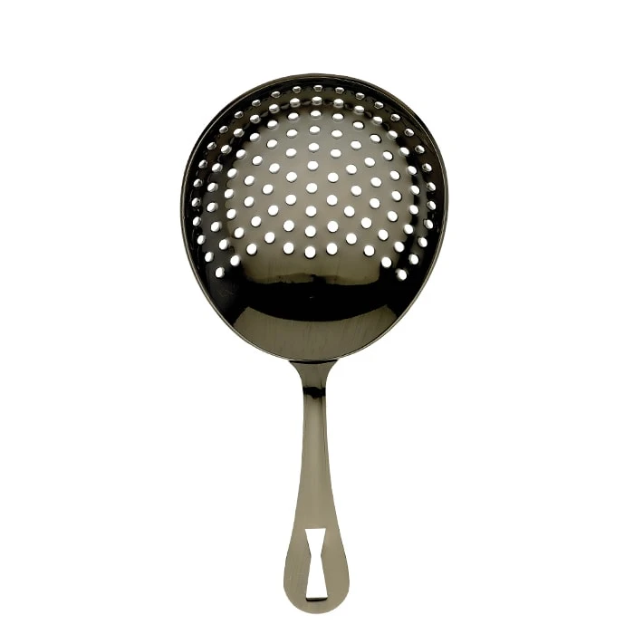 Mercer Culinary M37028BK Gun Metal Black 6-1/2" Julep Strainer