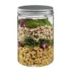 Solia BU14010BC 33.8 Ounce Plastic Jar With Aluminum Lid - 36 / CS