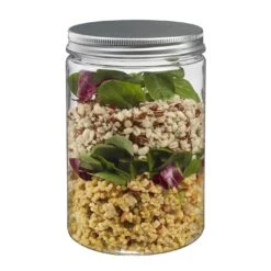 Solia BU14010BC 33.8 Ounce Plastic Jar With Aluminum Lid - 36 / CS