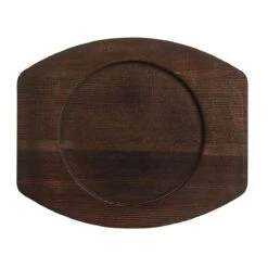 World Tableware CIS-17TR Wood 8.5 X 7" Trivet With Round Well - 6 / CS