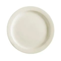 CAC China NRC-7 American White Narrow Rim 7-1/4" Salad Plate - 36 / CS