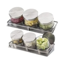 Cal-Mil 1850-4-55NL 3-Jar Cold Condiment Display