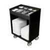 Cambro TC1418110 Black 180-200 Tray Capacity Tray & Silverware Cart