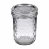 Berlin Packaging CJ660 Quilted Crystal 8 Ounce Mason Jar - 12 / CS