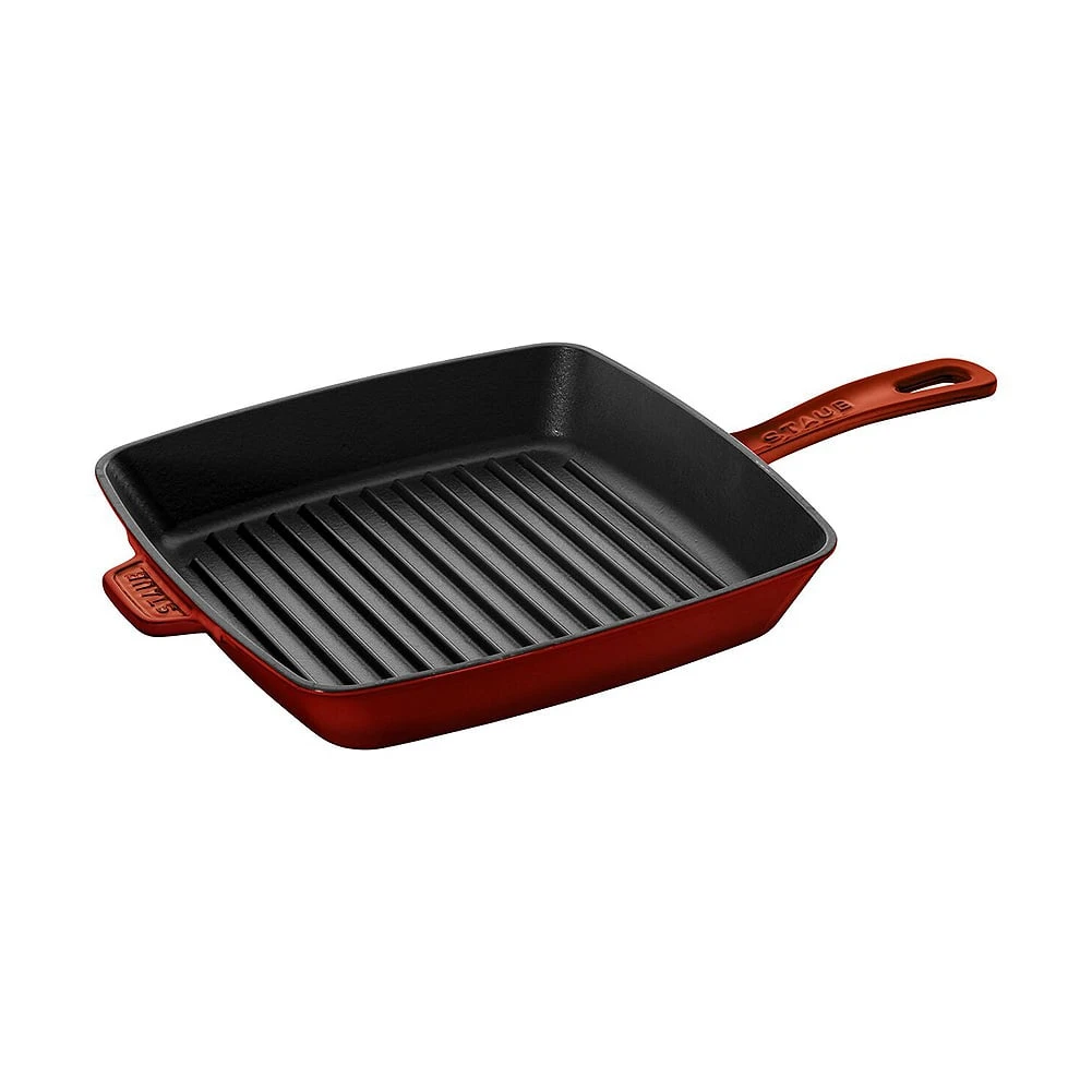 Staub 12123087 Grenadine Enameled Cast Iron 12" Square Grill Pan