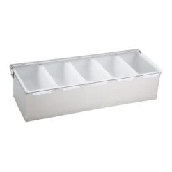 Winco CDP-5 5 Compartment Condiment Holder With S/S Base