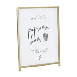 Cal-Mil 1264-90 Iron Frame 8-1/2 X 11" Sign Holder W/ Gold Finish