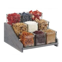 Cal-Mil 3831-83 Gray Ashwood 13.25 X 12.5" Jars Display