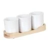 Cal-Mil 3647-32-71 Blonde Melamine Cylinder Tray With 3 Jars