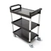 Darling Food Service Black 42.5 X 19.5 X 38.5 3 Shelf Utility Cart