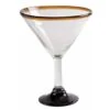 Orion Trading G266-AR 15 Oz. Amber Rim Margarita Glass - 12 / CS