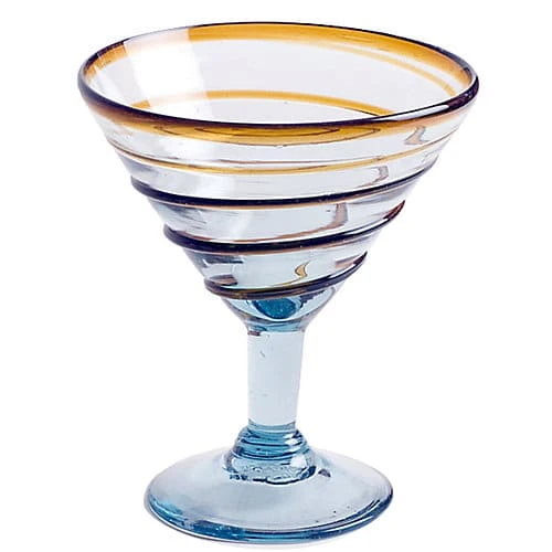 Orion Trading G4667-AW 12 Oz. Amber Spiral Margarita Glass - 12 / CS