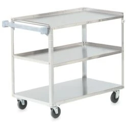 Vollrath® 97140 Extra Heavy Duty S/S 3-Shelf Utility Cart