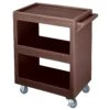 Cambro BC225131 Dark Brown Open Side 3-Shelf Service Cart
