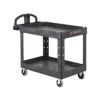 Rubbermaid FG450088BLA Black 2-Shelf 39" X 18" Utility Cart